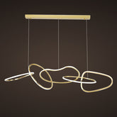 HEIKESZ Modern Stainless Steel Restaurant Chandelier Creative Nordic Table Lamp for Living Room Bedroom Ceiling Light