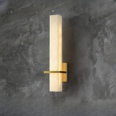 HEIKESZ Luxury Wall Lamp Modern Living Room TV Background Light Simple Copper New Chinese Style Bedside Marble Stone Lamp