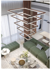 HEIKESZ Luxury Chandelier for Living Room Post-Modern Creative Ceiling Light Warm Nordic Lamps Duplex Staircase Lighting