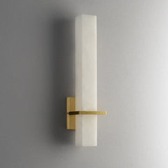 HEIKESZ Luxury Wall Lamp Modern Living Room TV Background Light Simple Copper New Chinese Style Bedside Marble Stone Lamp