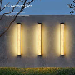 HEIKESZ New Chinese Outdoor Wall Lamp Stainless Steel Scagliola Strip Villa Courtyard Gate Outdoor Waterproof Wall Lamp Lamps for Living Room Light Fixtures for Celling Lights