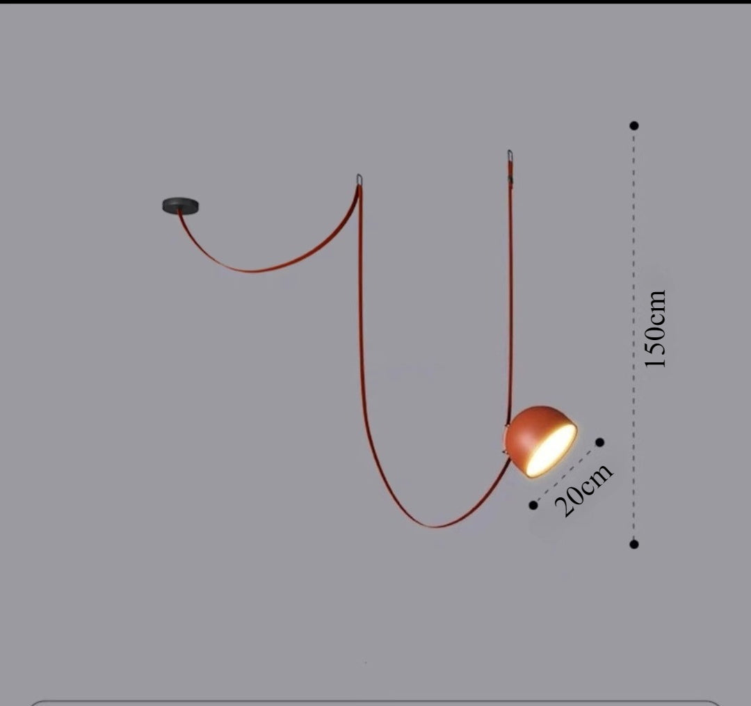 HEIKESZ Nordic Style Orange 3 Head Canvas Pendant Light Minimalist Designer Lamp Creative Italian Bar Restaurant Lighting