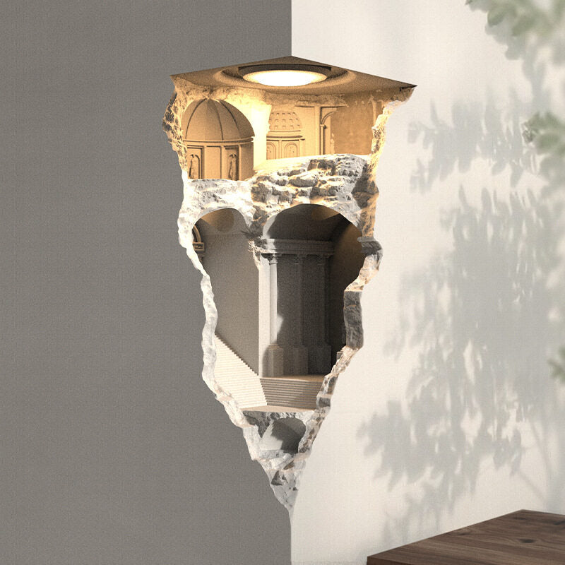 HEIKESZ Queen Corridor Aisle Gypsum Lamp Embedded Living Room Corner Embedded Induction Corner Wall Lamp Ambience Light